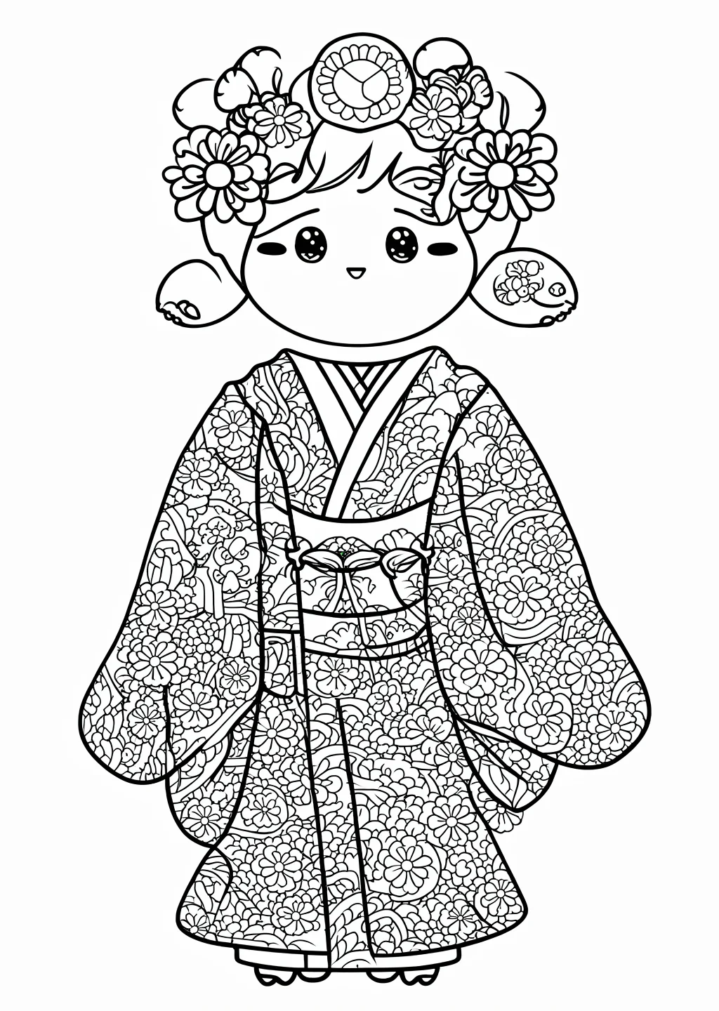 着物の塗り絵