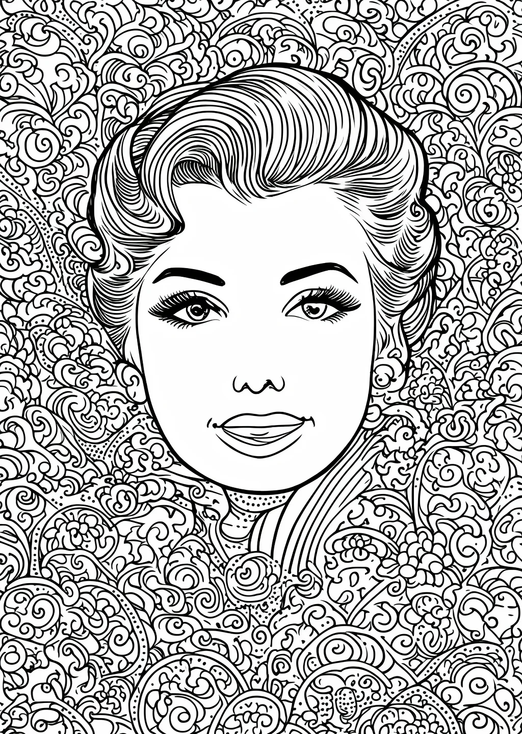 マリリン・モンローの塗り絵