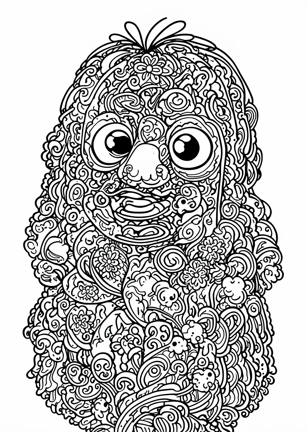 ベーコン風の塗り絵
