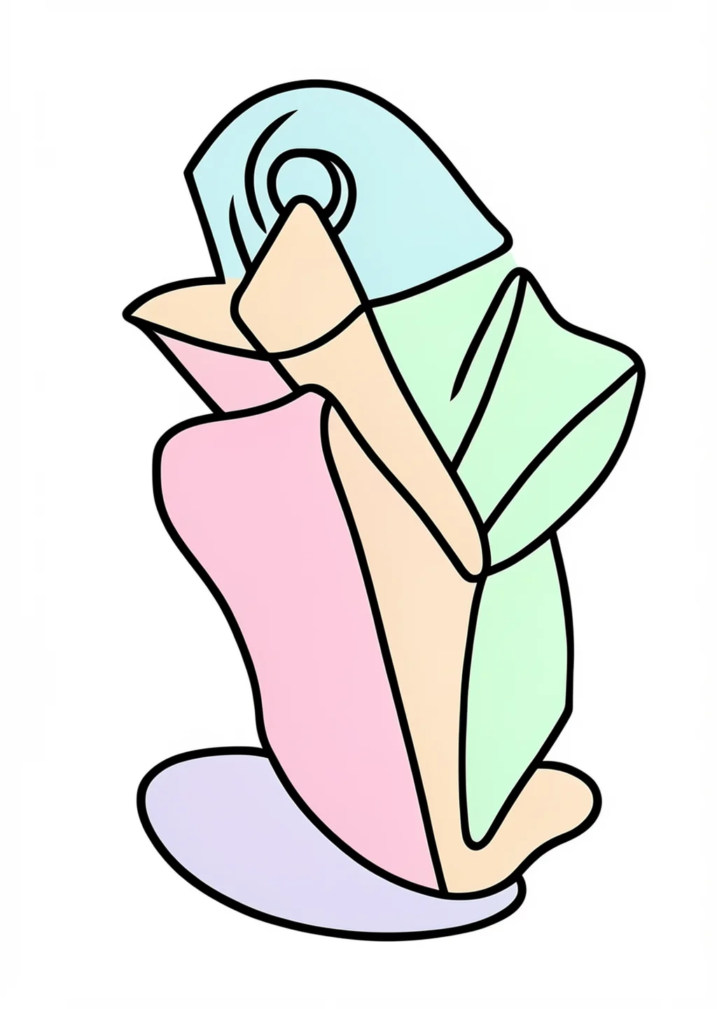 ブランクシュ風の塗り絵の見本