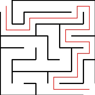 迷路プリント(かんたん・2問目)の解答
