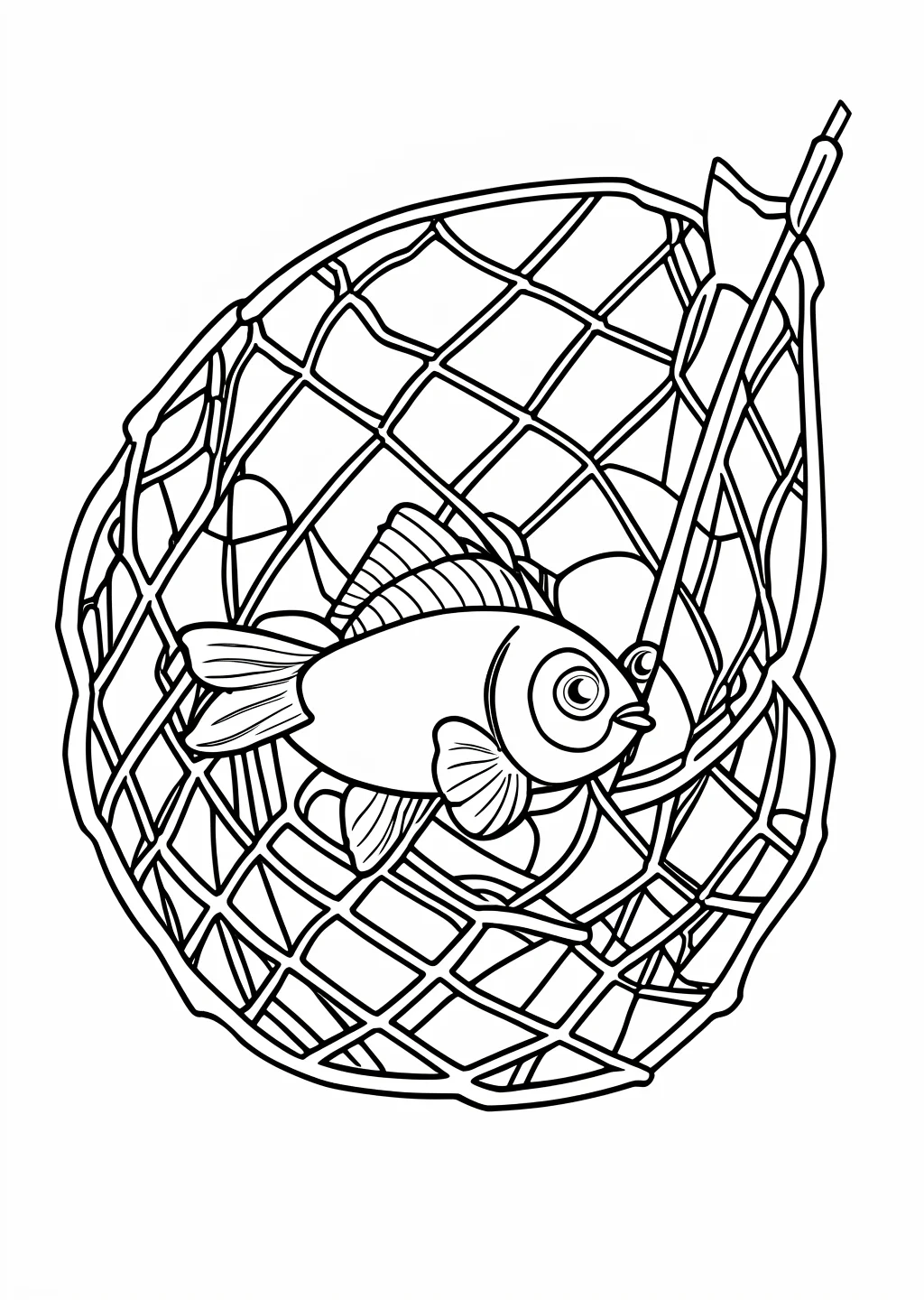 金魚すくいの塗り絵（夏祭り・夏休み）