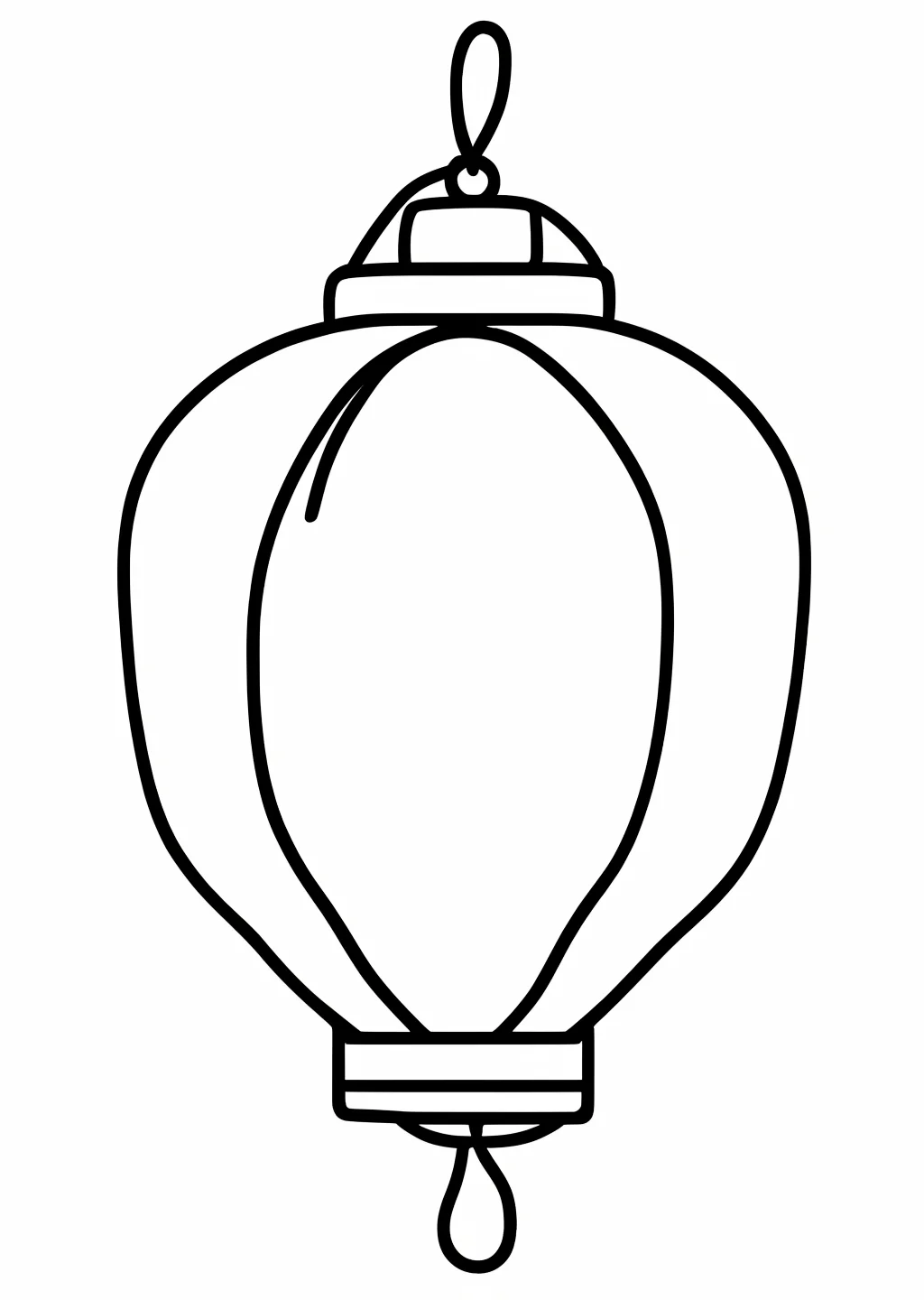 お盆・提灯の塗り絵