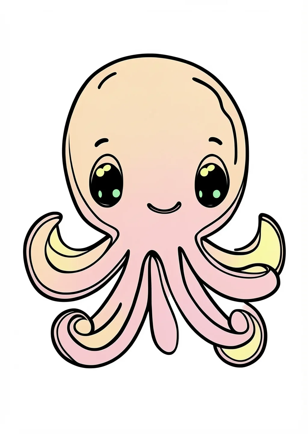 たこの塗り絵の見本