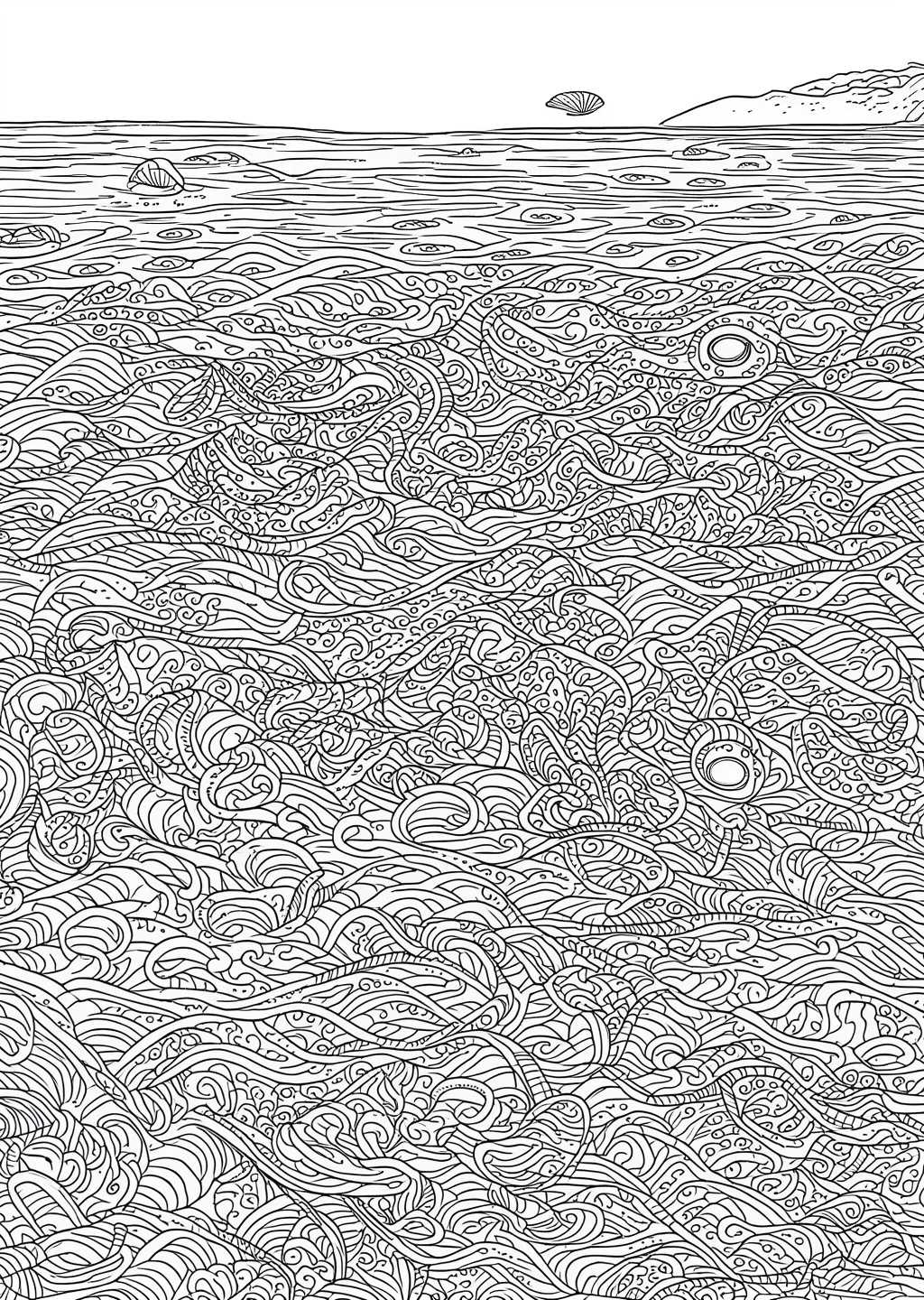海辺の風景画（大人向け）