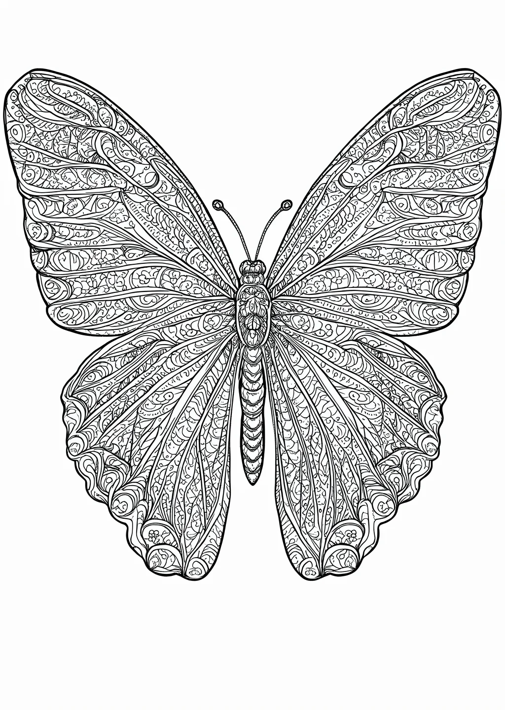 蝶の模様画(大人向け)