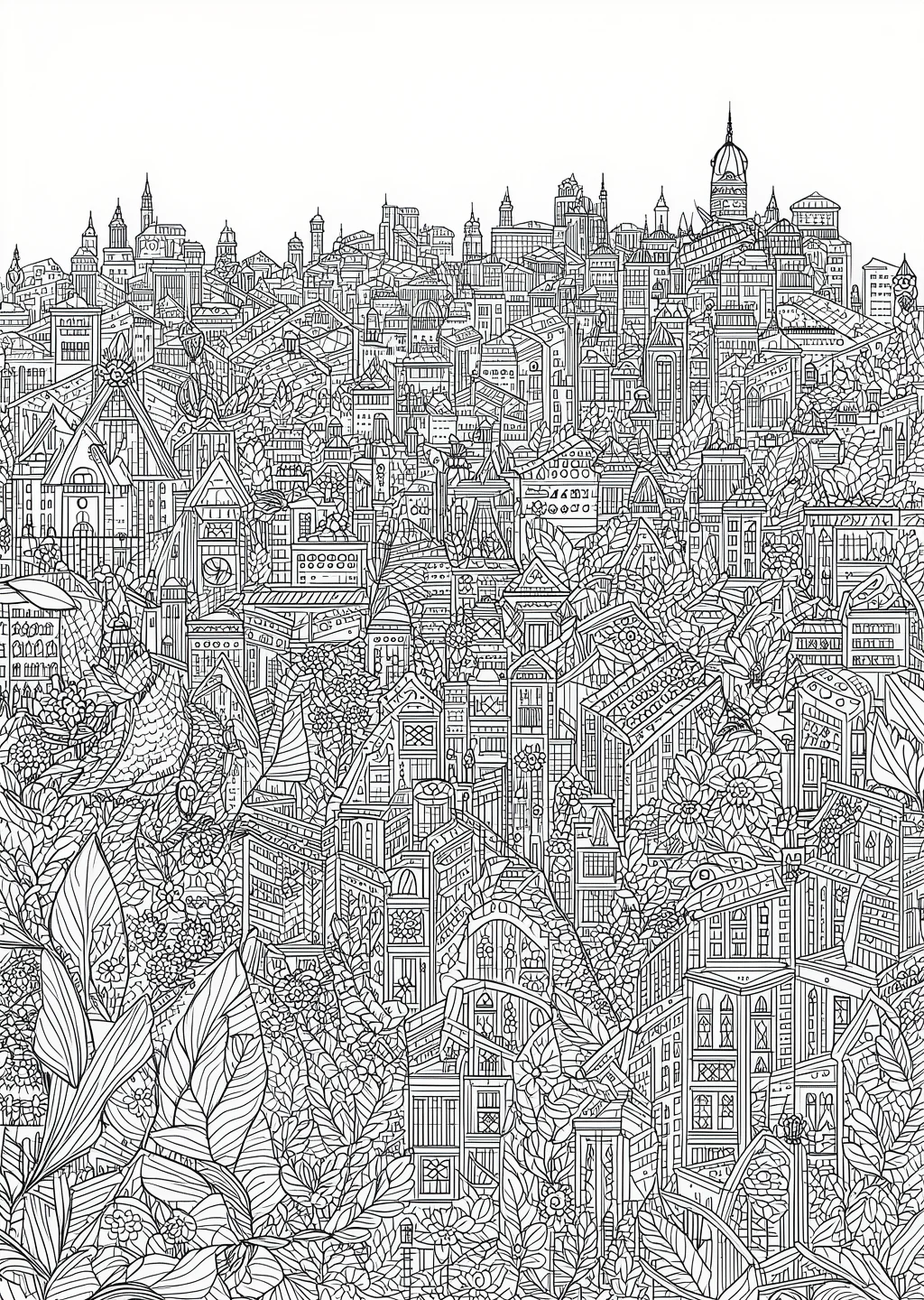 都市の風景画（大人向け）