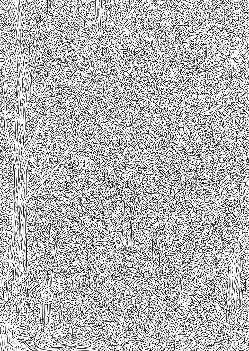 森の風景画(大人向け)