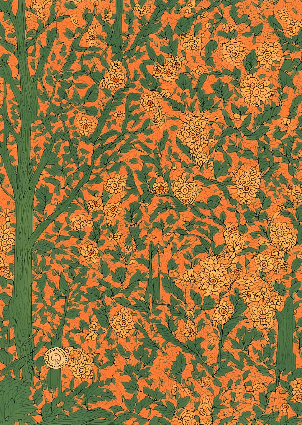 森の風景画(大人向け)の見本