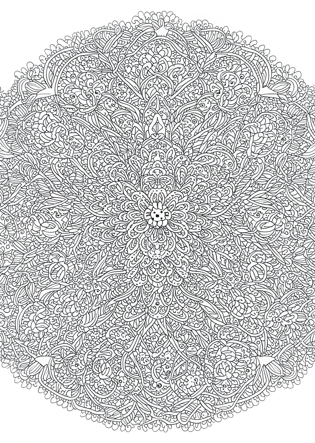 レース模様の塗り絵(大人向け)