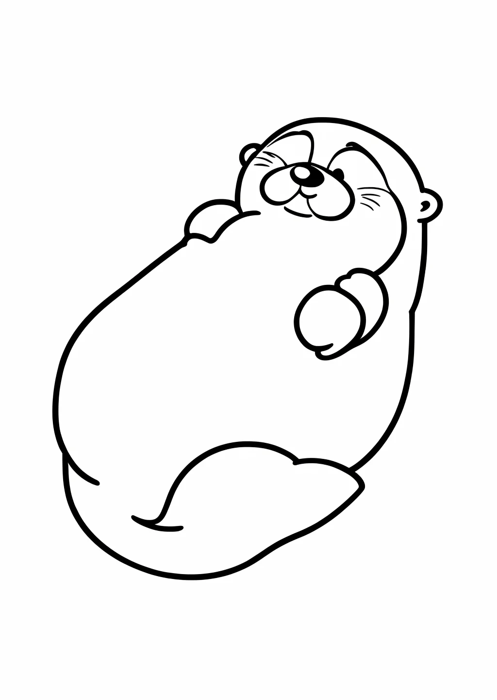 ラッコの塗り絵