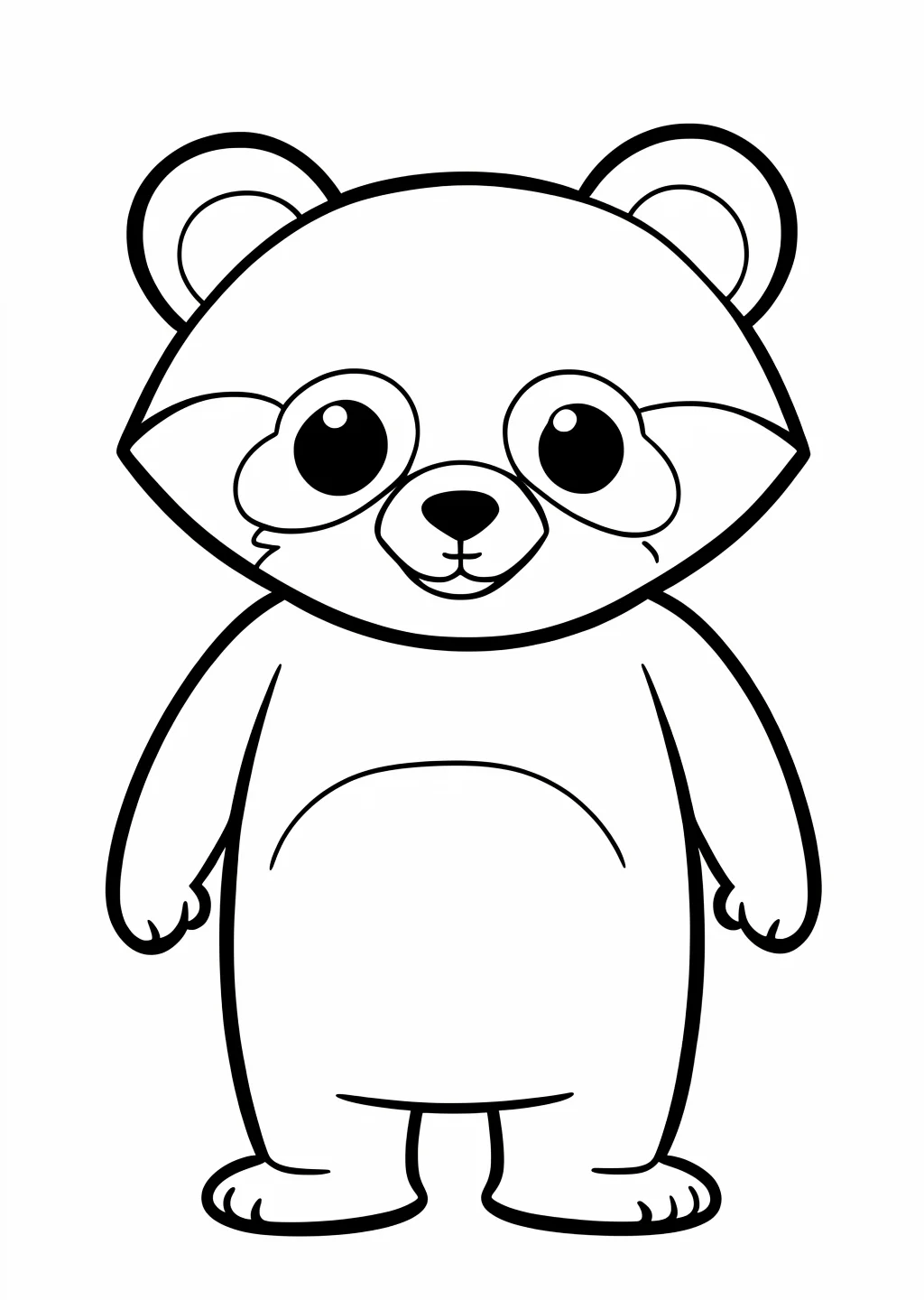 レッサーパンダの塗り絵