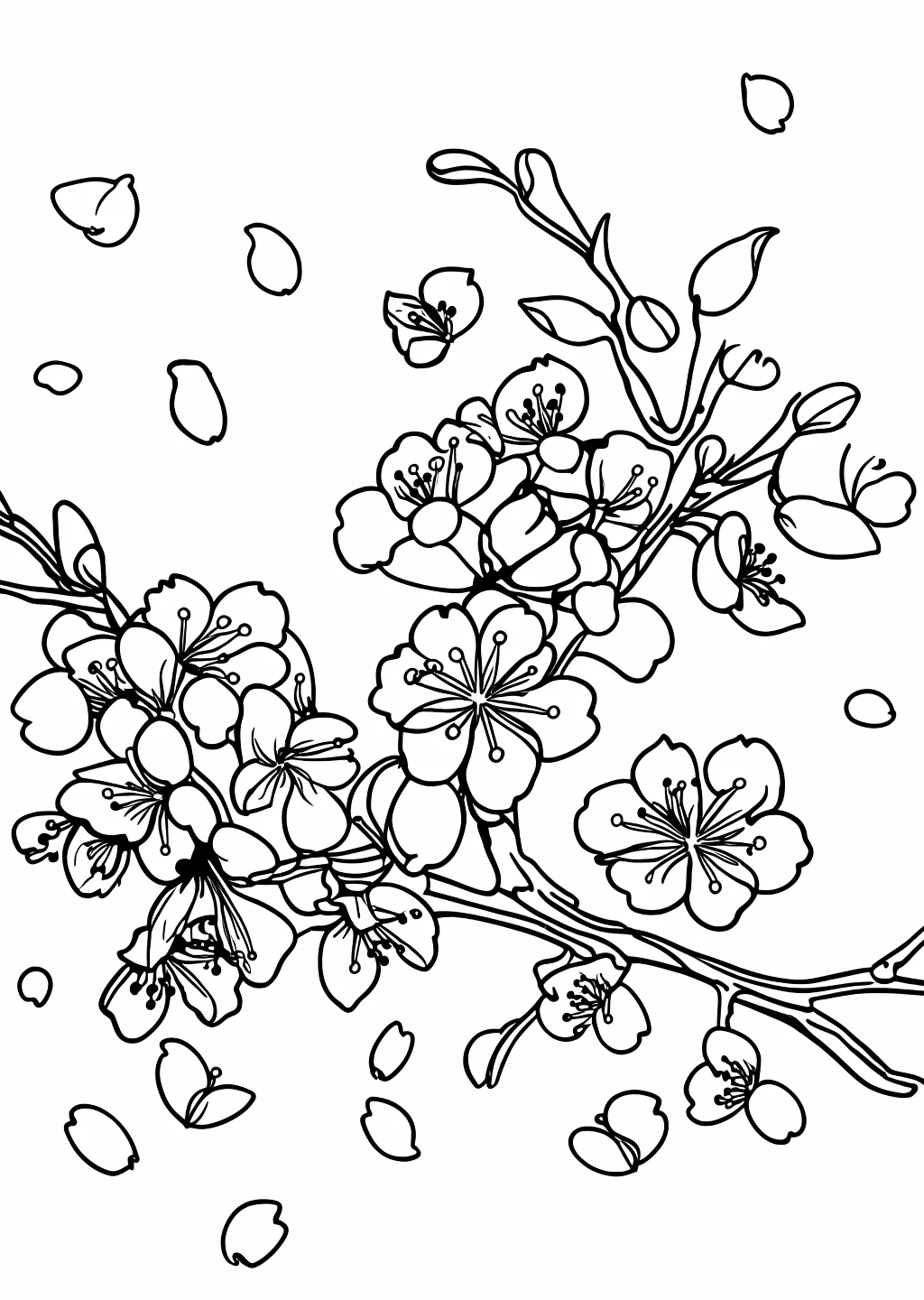 桜の塗り絵
