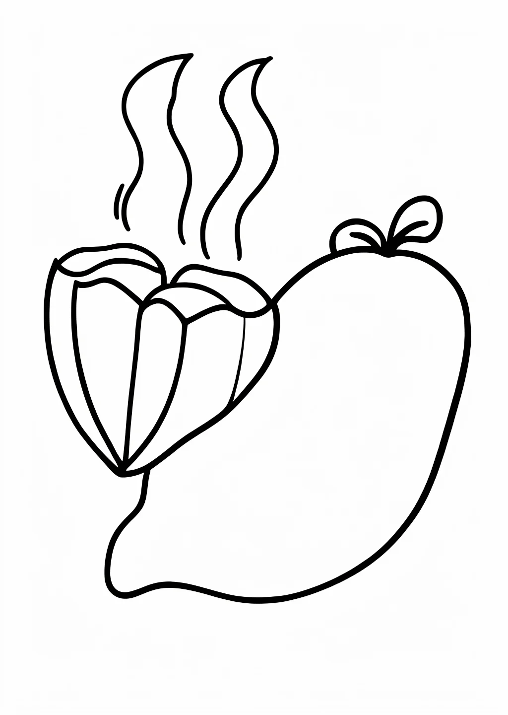 焼き芋(さつまいも)の塗り絵