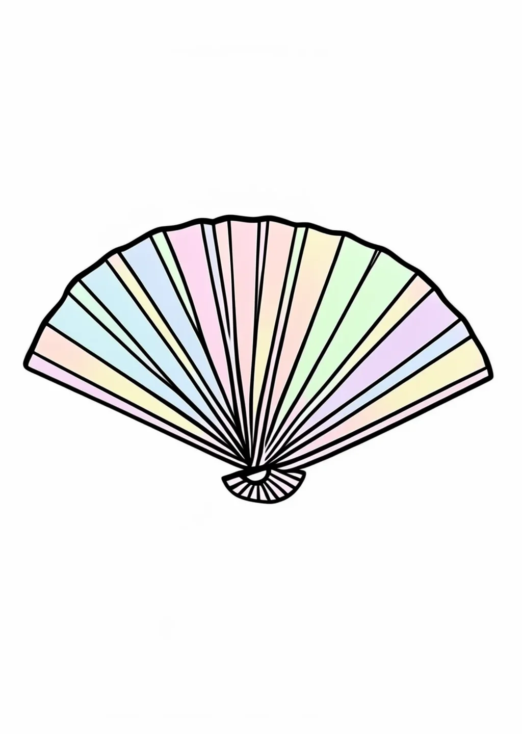 扇子の塗り絵の見本