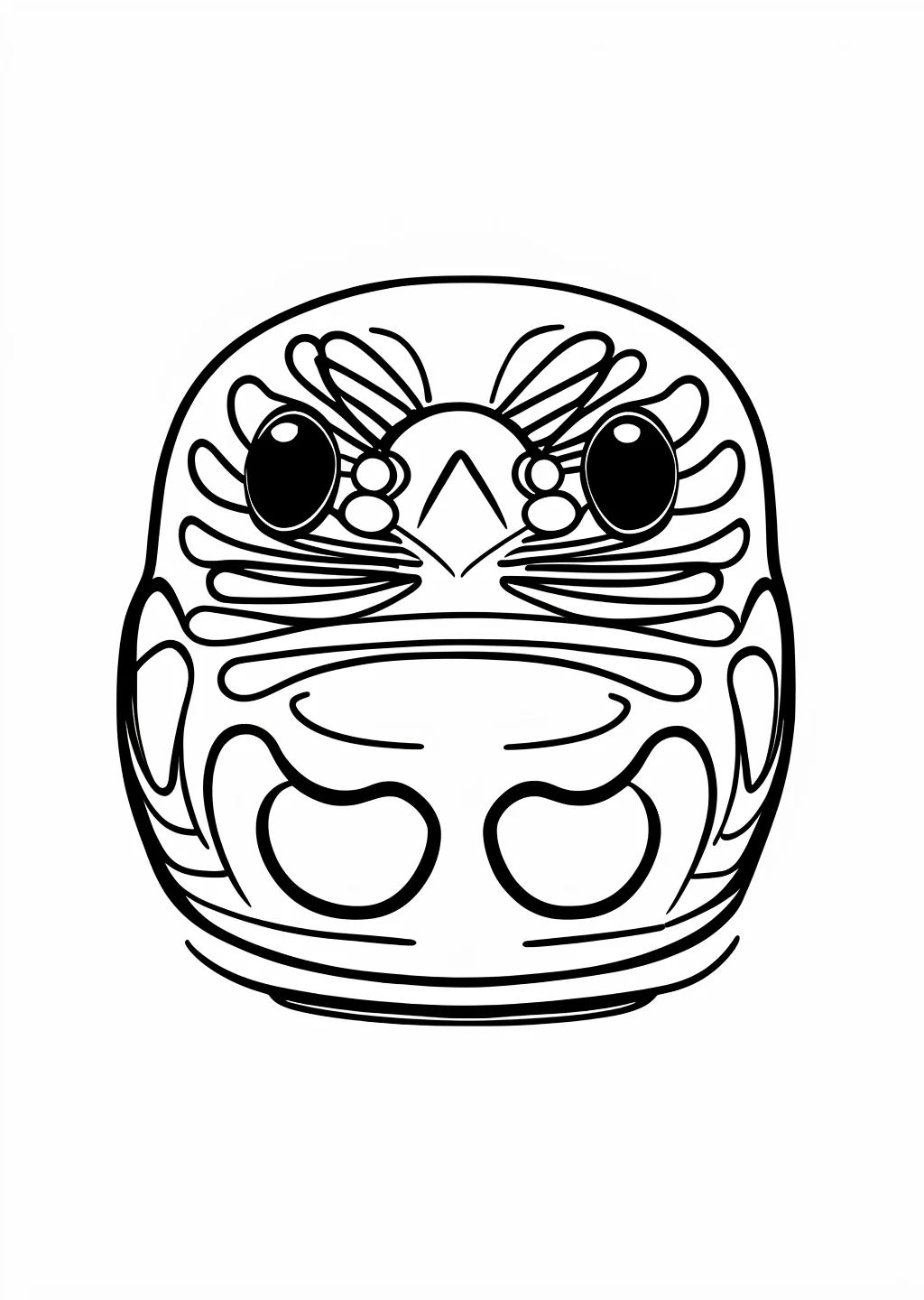 数字ぬりえ・だるま（脳トレ）