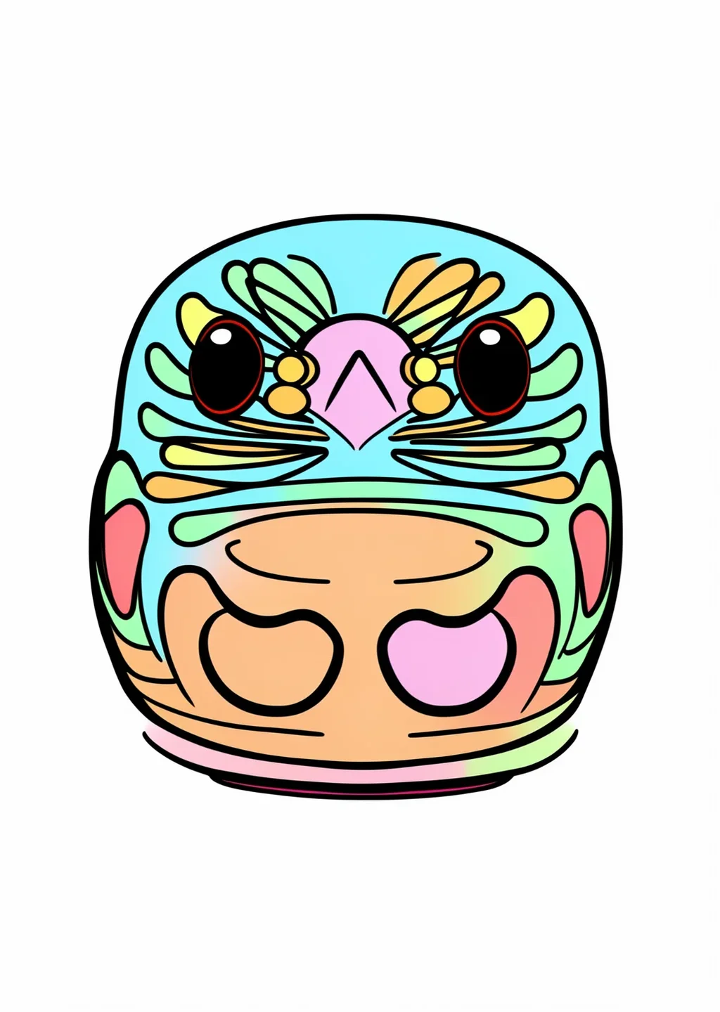 数字ぬりえ・だるま（脳トレ）の見本