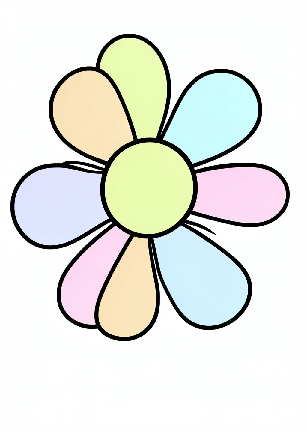 数字ぬりえ・お花(脳トレ)の見本