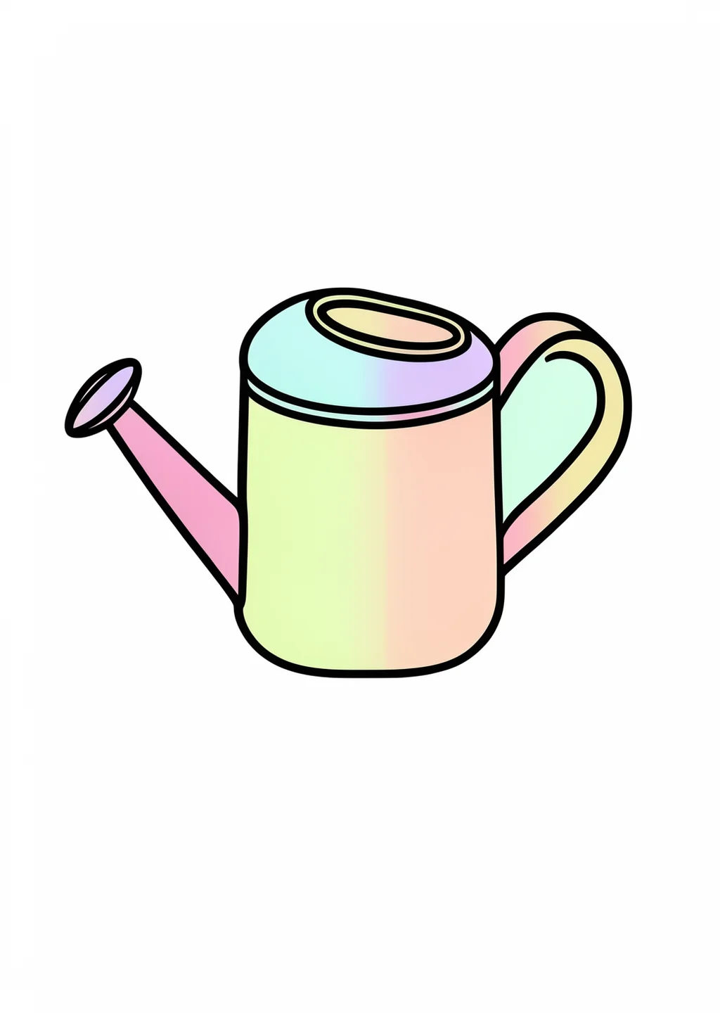 数字ぬりえ・じょうろ（脳トレ）の見本