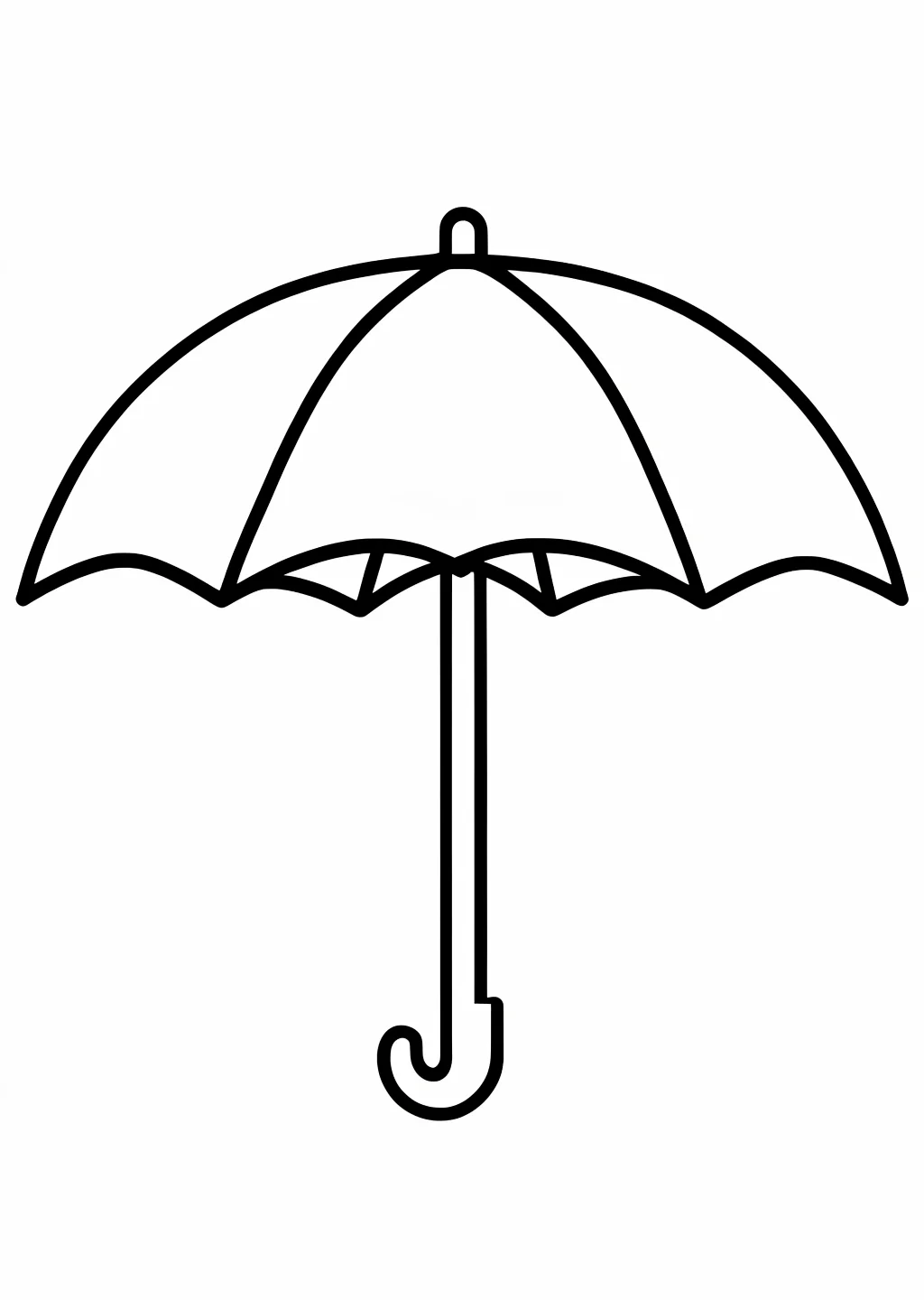 数字ぬりえ・かさ（脳トレ）