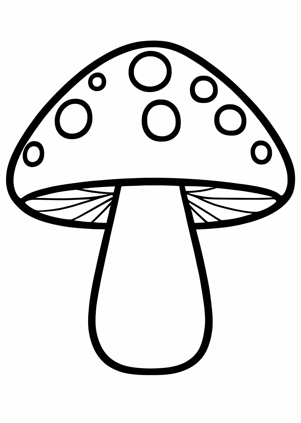 数字ぬりえ・きのこ(脳トレ)
