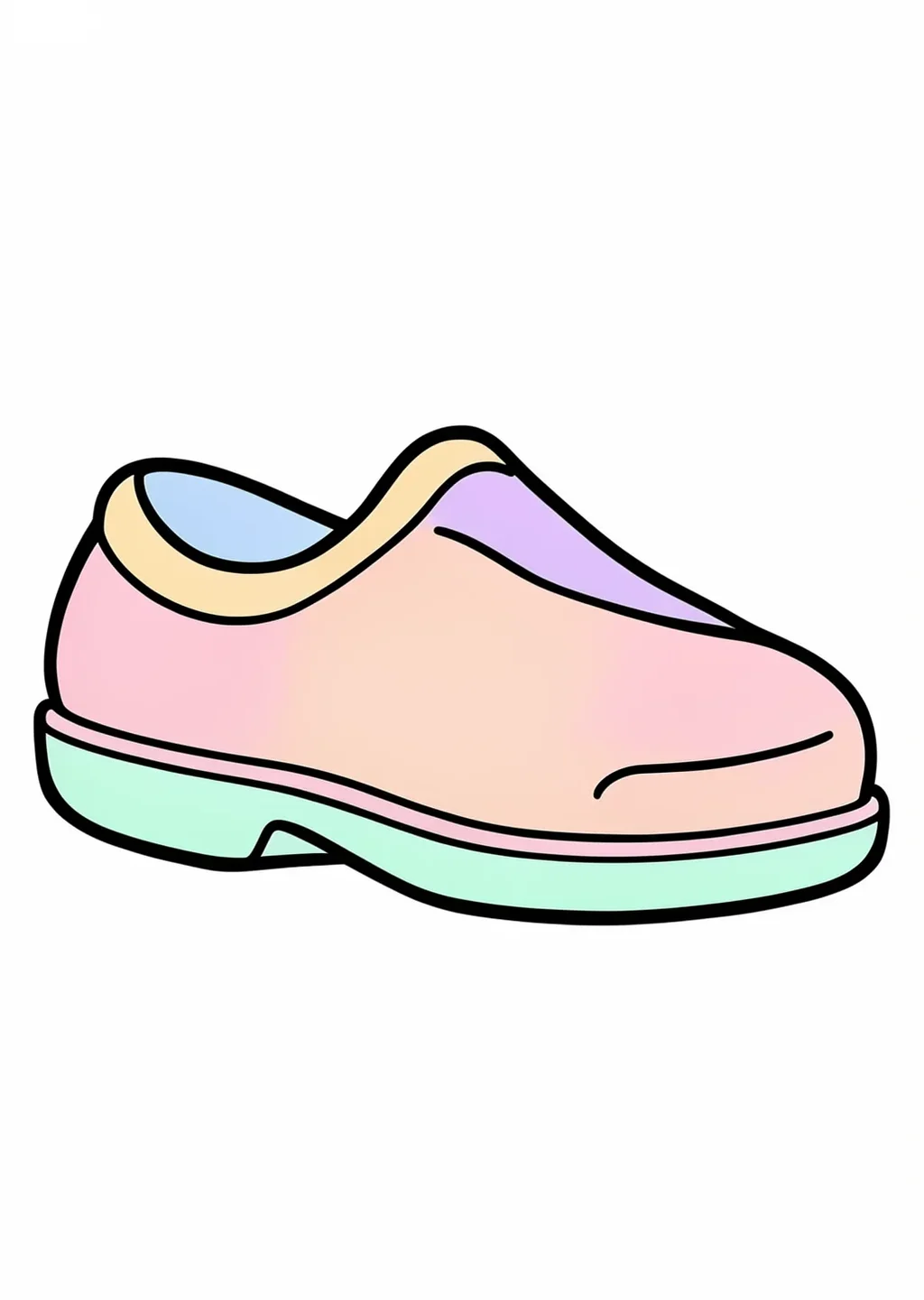 数字ぬりえ・くつ(脳トレ)の見本