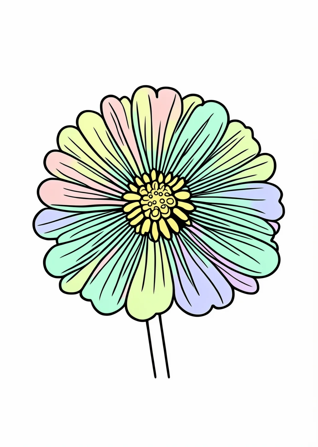 数字ぬりえ・なでしこ（脳トレ）の見本