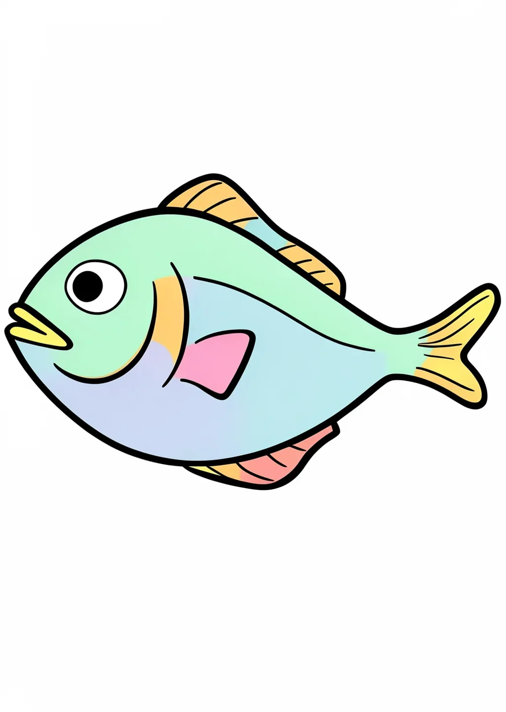 数字ぬりえ・さかな(脳トレ)の見本