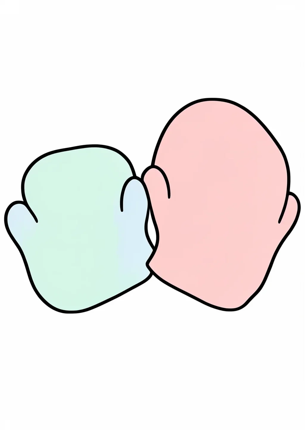 数字ぬりえ・てぶくろ（脳トレ）の見本