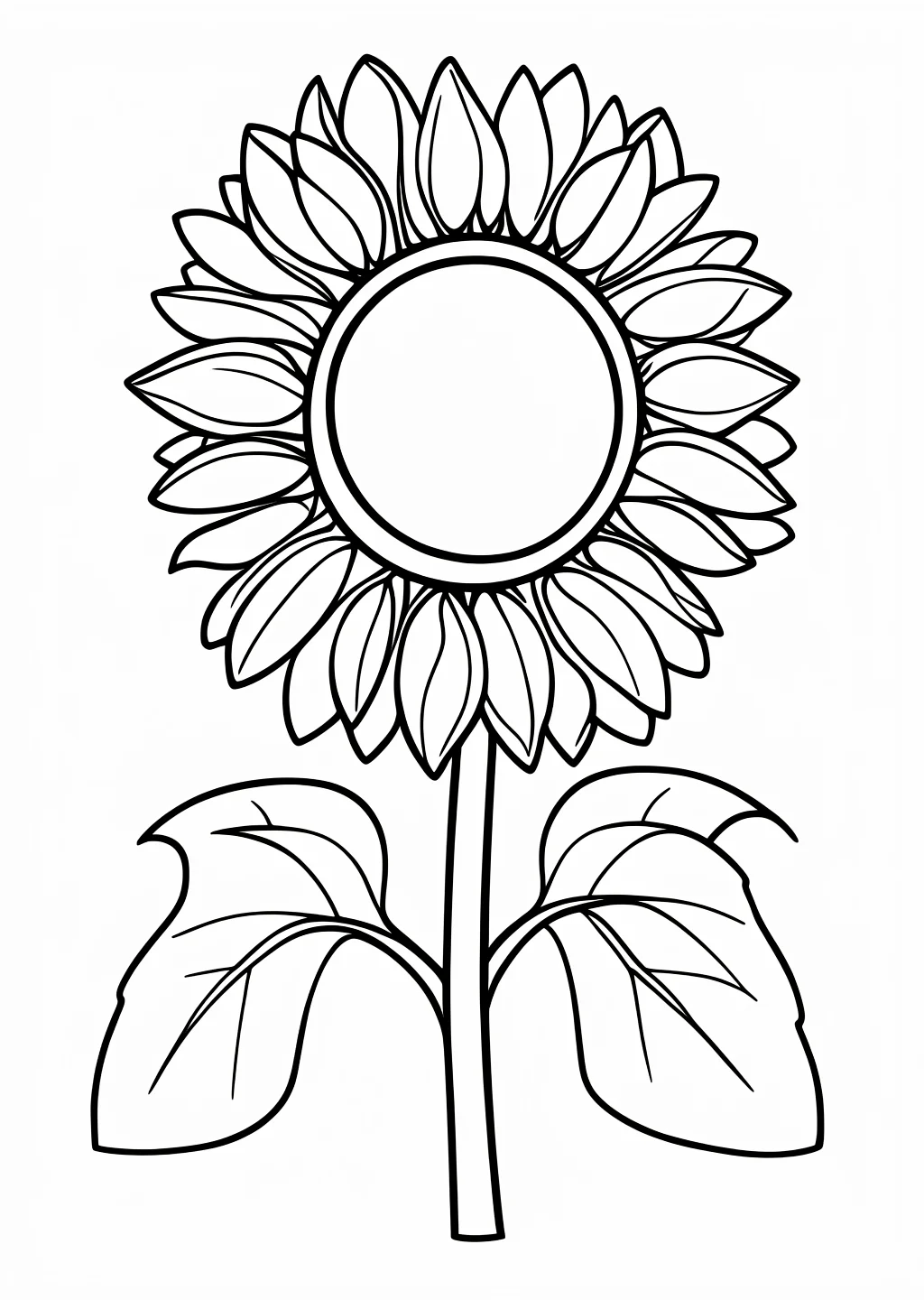 ひまわりの塗り絵