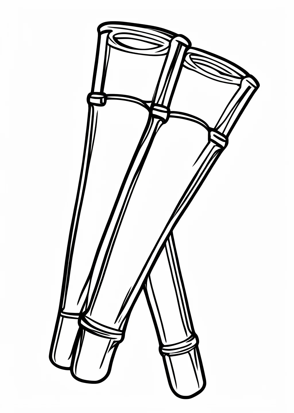 竹馬の塗り絵