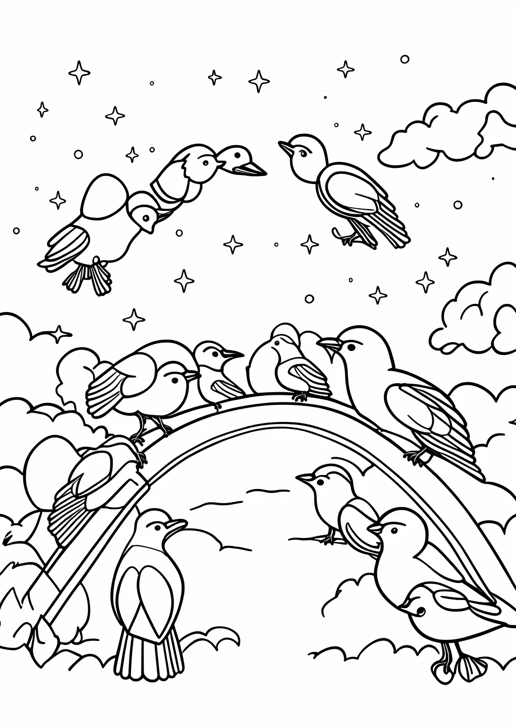 かささぎの橋の塗り絵