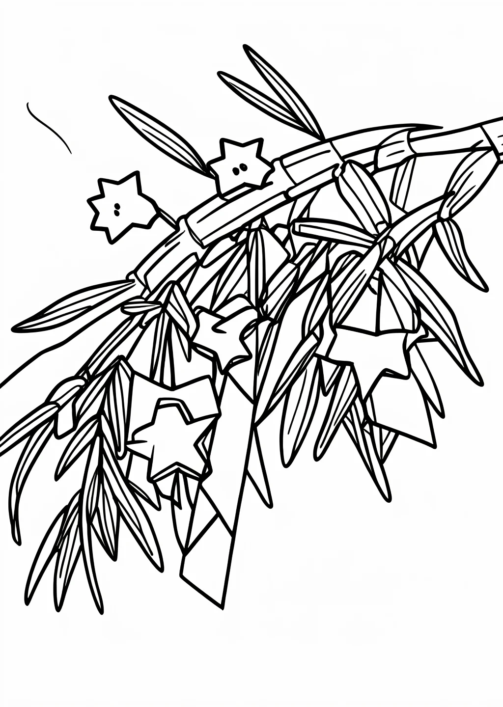 七夕の塗り絵