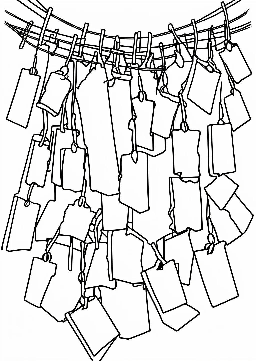 短冊の塗り絵