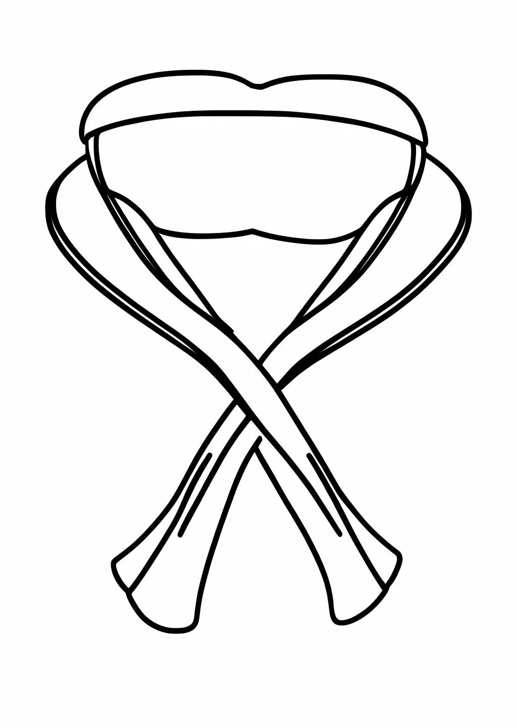 運動会のはちまきの塗り絵