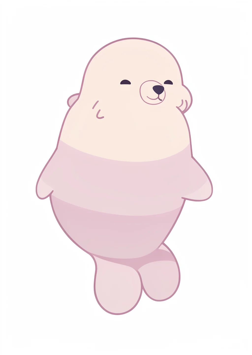 ラッコの塗り絵の見本