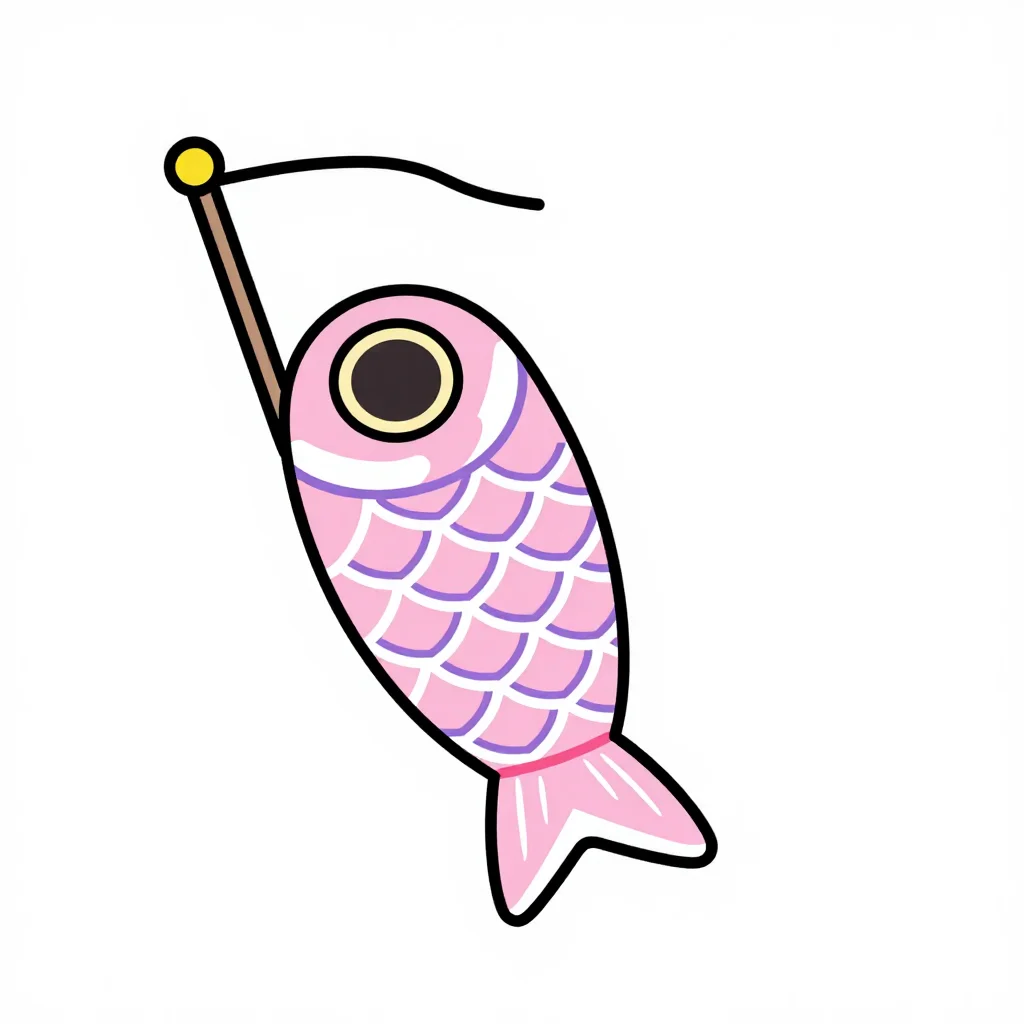 数字ぬりえ・こいのぼり（脳トレ）の見本