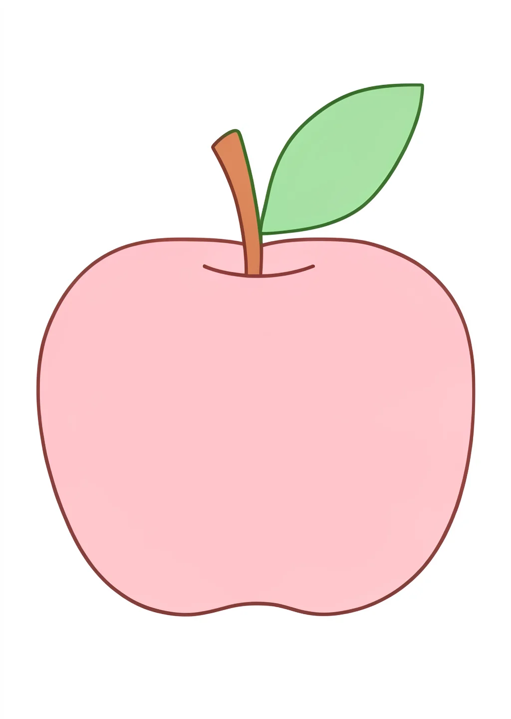 数字ぬりえ・りんご(脳トレ)の見本