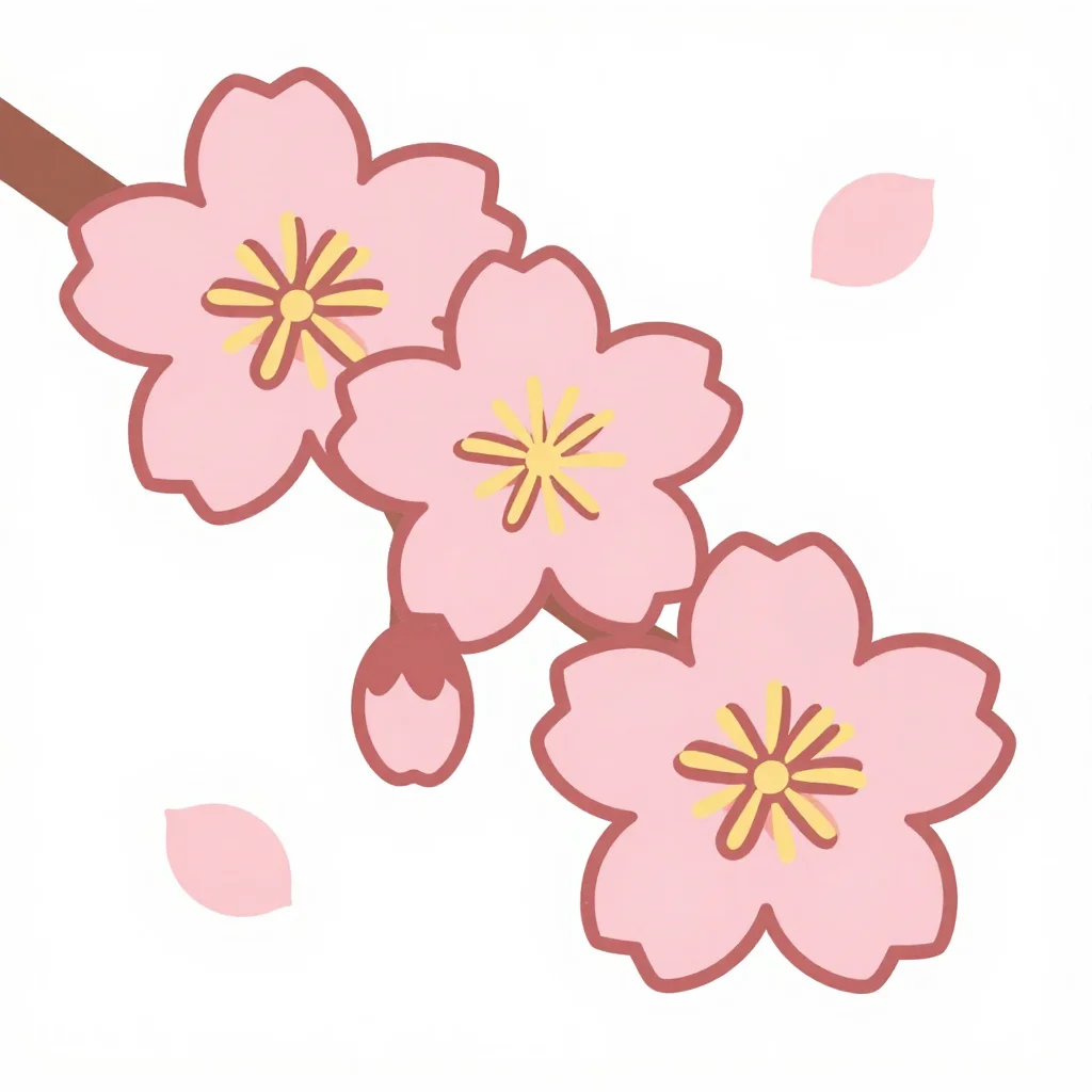 数字ぬりえ・さくら(脳トレ)の見本