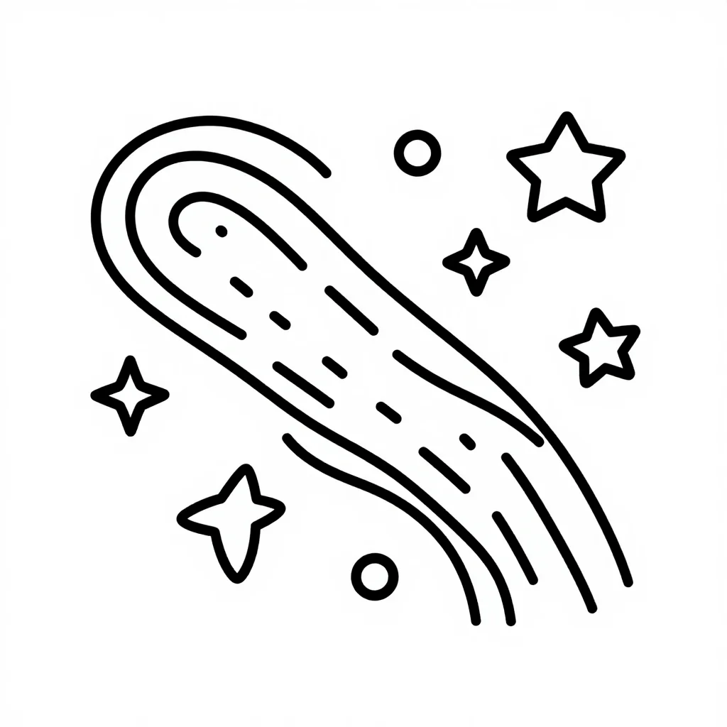 天の川の塗り絵