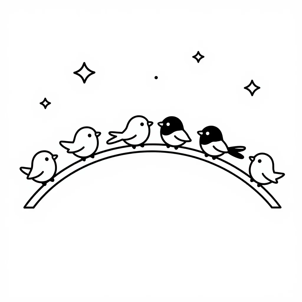 かささぎの橋の塗り絵