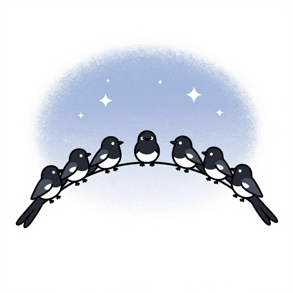 かささぎの橋の塗り絵の見本