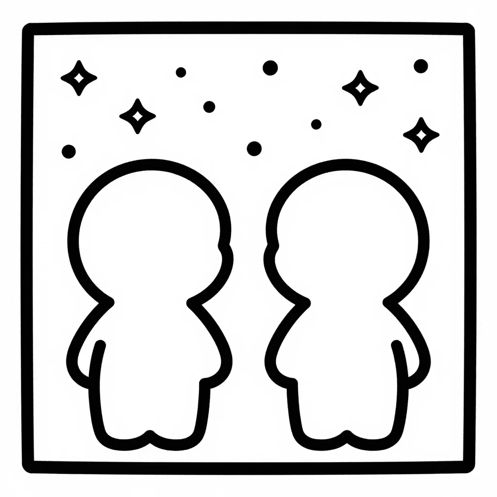織姫と彦星の塗り絵
