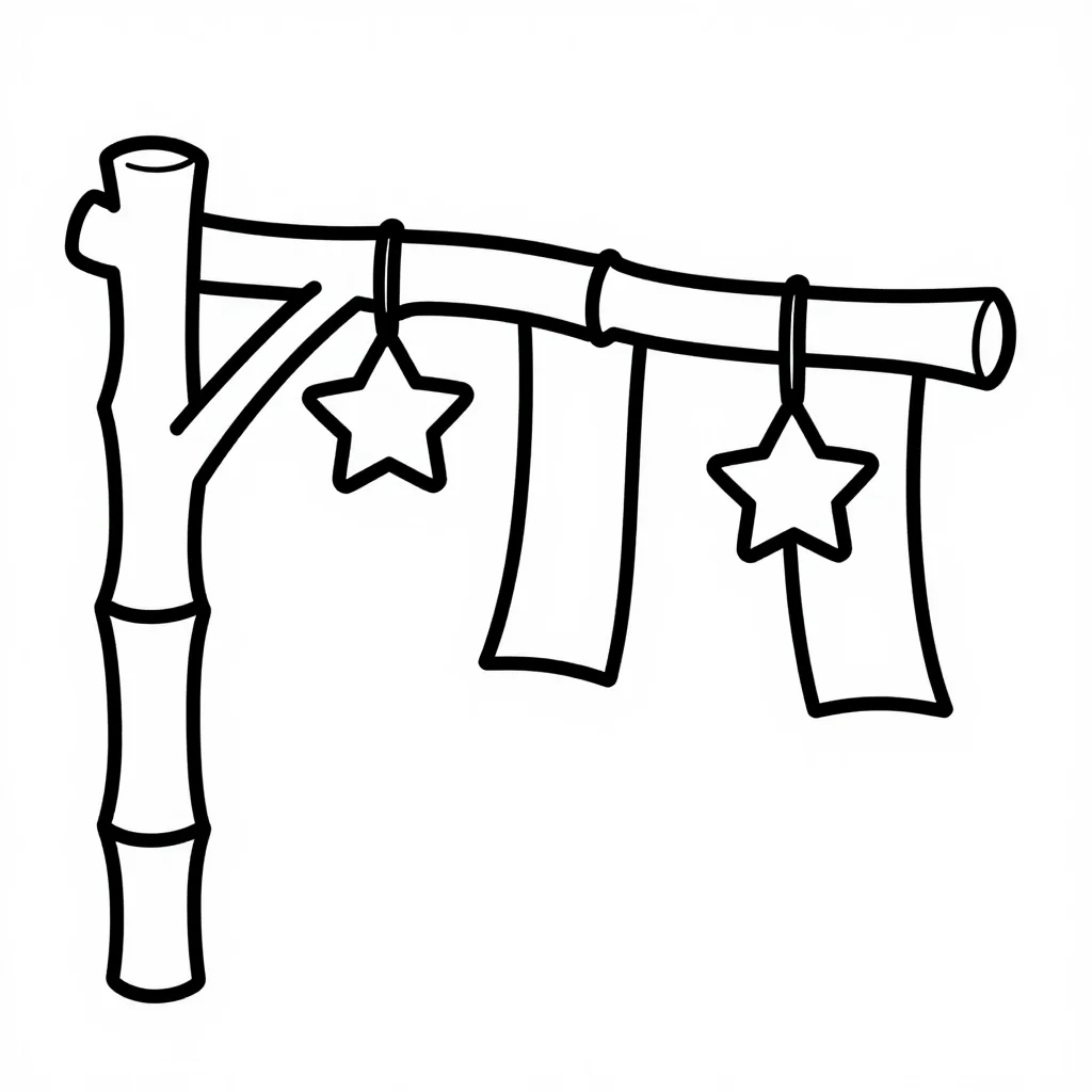 七夕の塗り絵