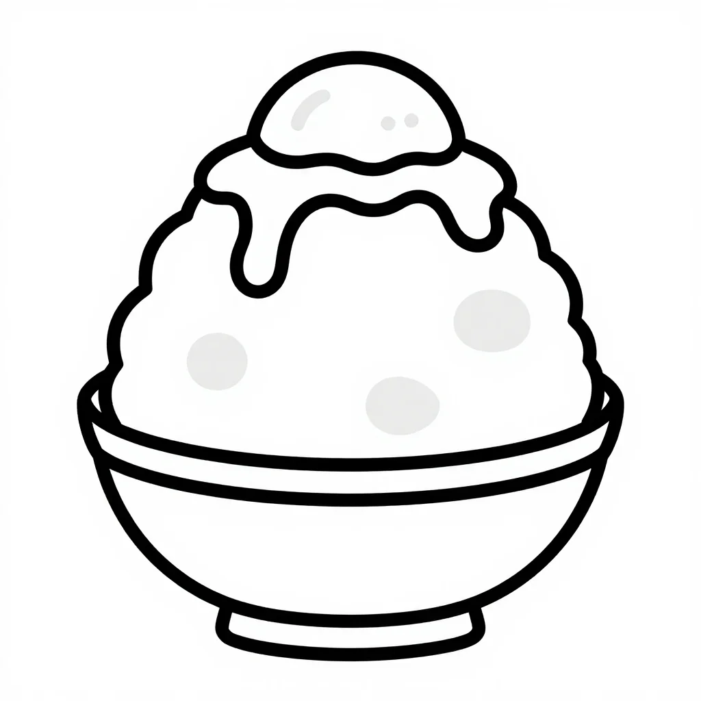 梅雨・かき氷の塗り絵